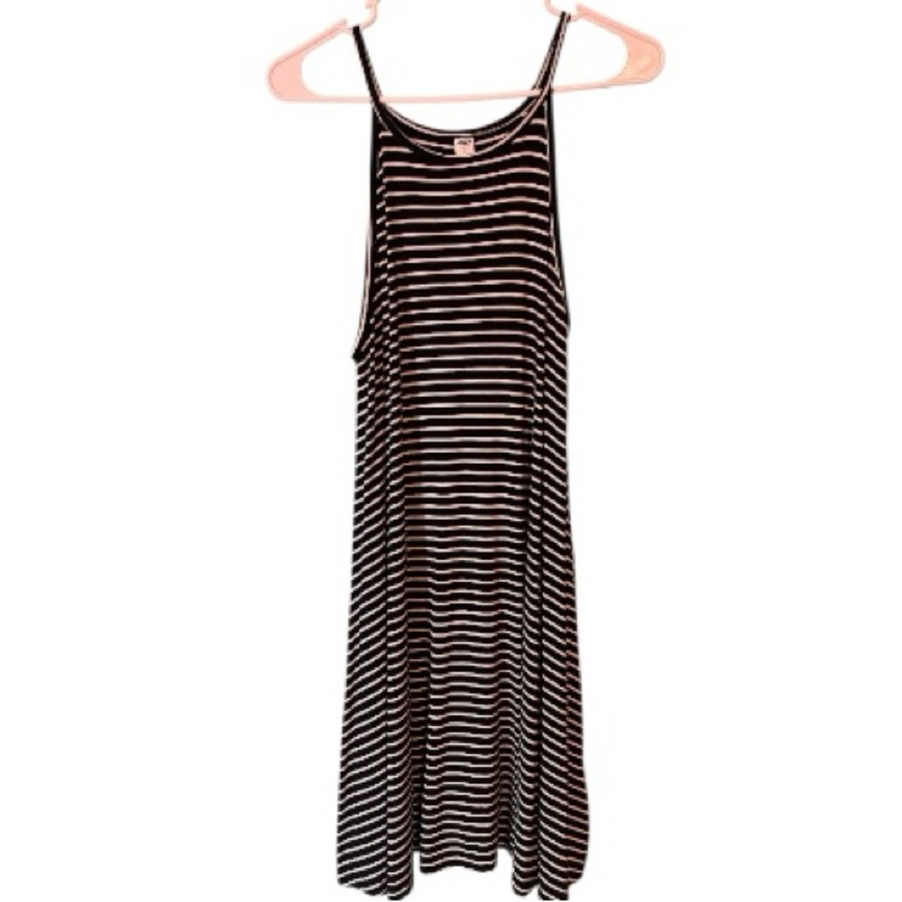 Old Navy Black and‎ White Striped Dress, Size M